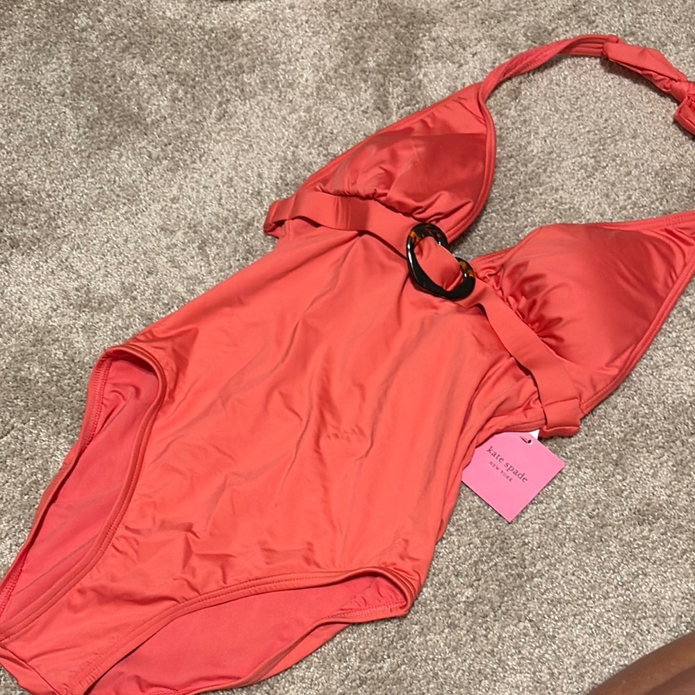 Kate Spade Pink Halter One Piece Swimsuit